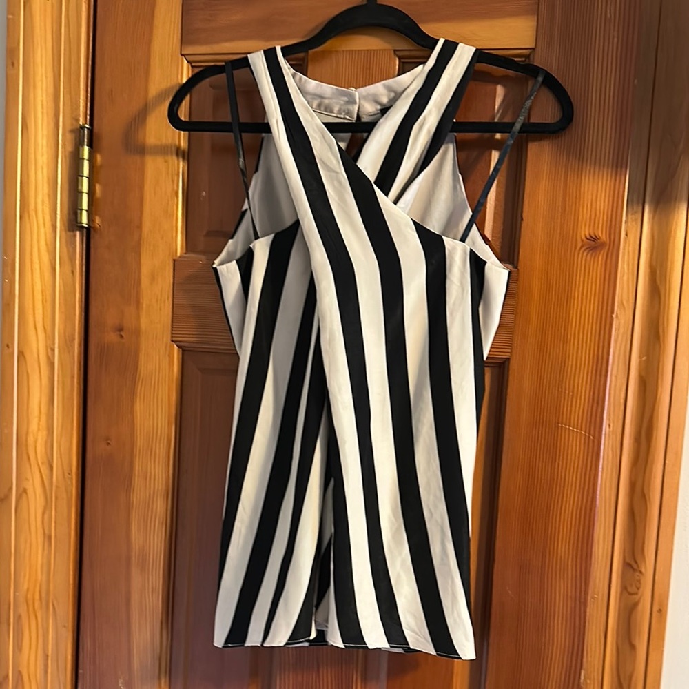 The Limited Black and White Halter Sheath Dress